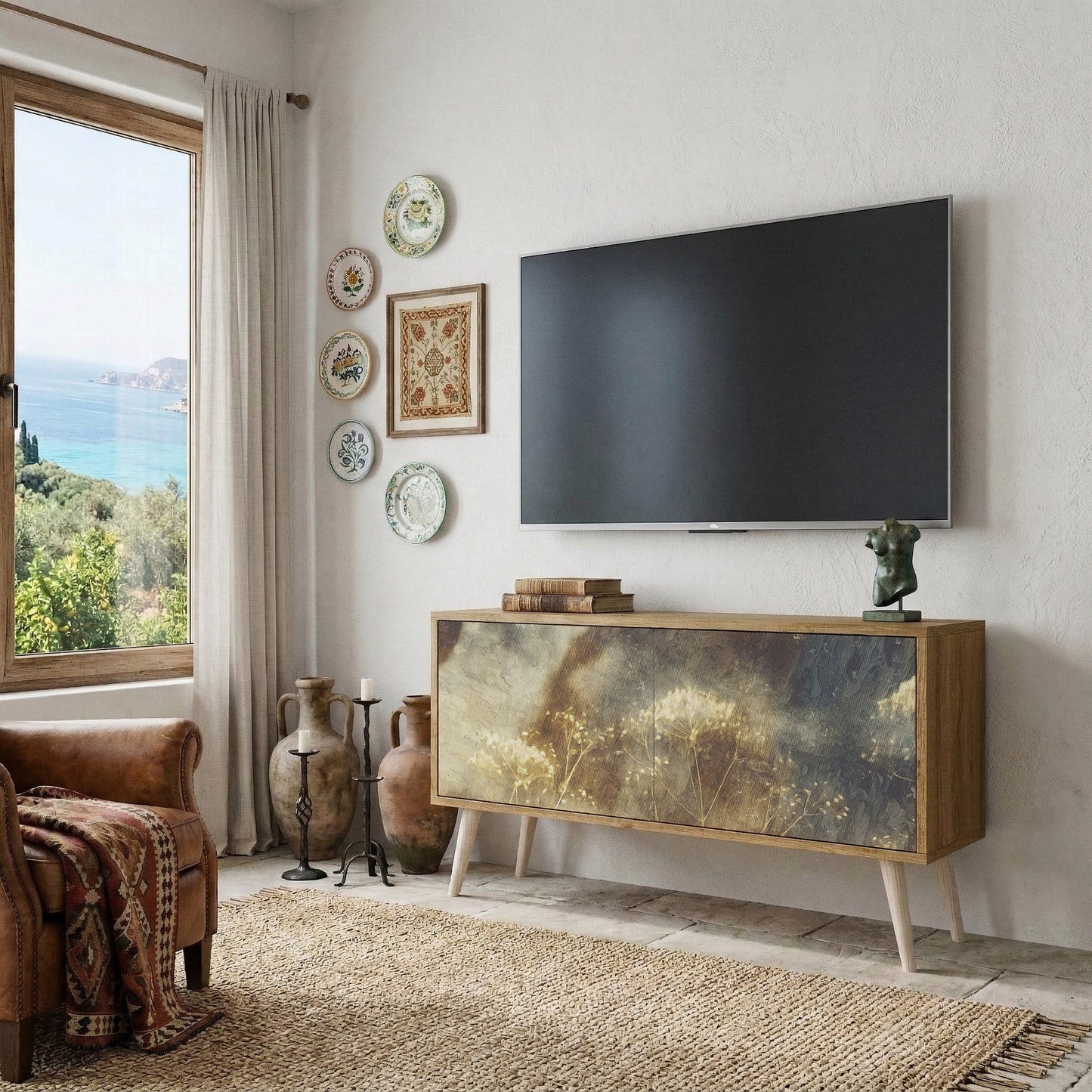 GENTLE POWER Kompaktní dvoudveřový TV stolek
