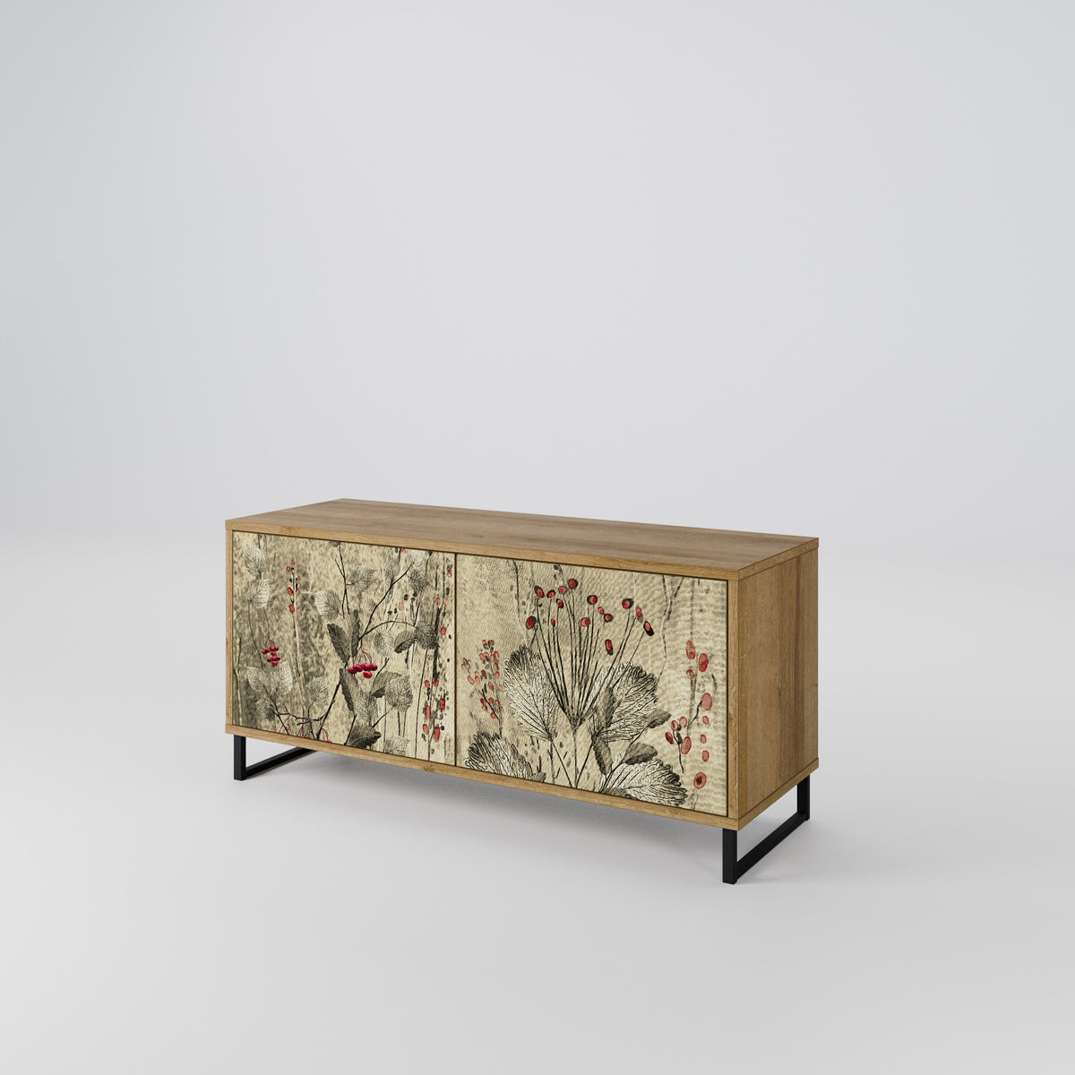 HERBAL GRACE Kompaktní dvoudveřový TV stolek