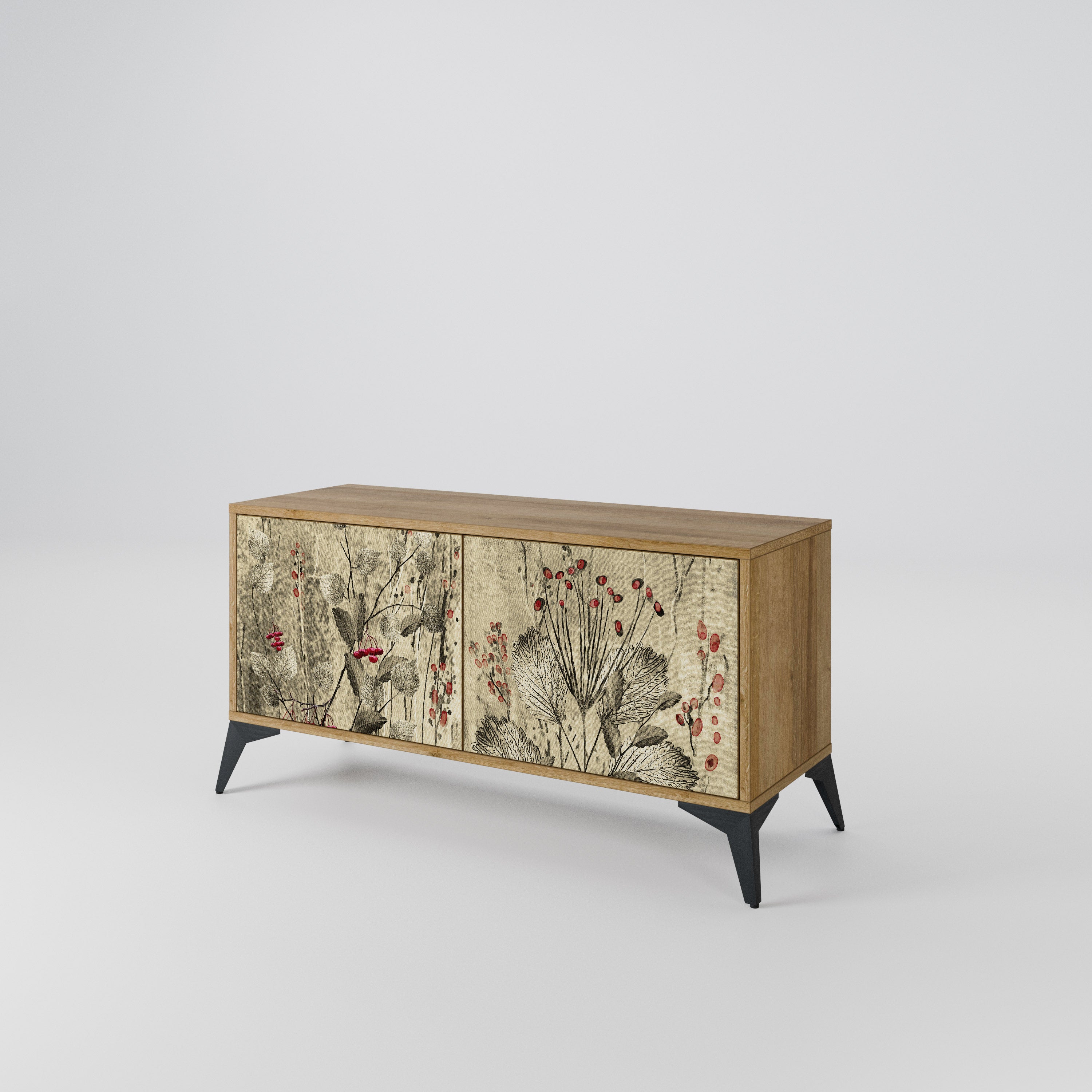 HERBAL GRACE Compact 2-Door TV Cabinet