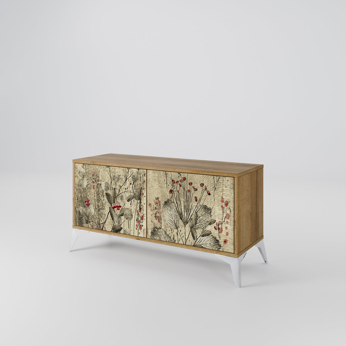 HERBAL GRACE Kompaktní dvoudveřový TV stolek