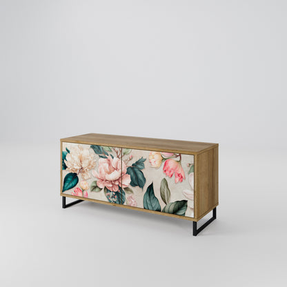 FLORAL GRACE Kompaktní dvoudveřový TV stolek