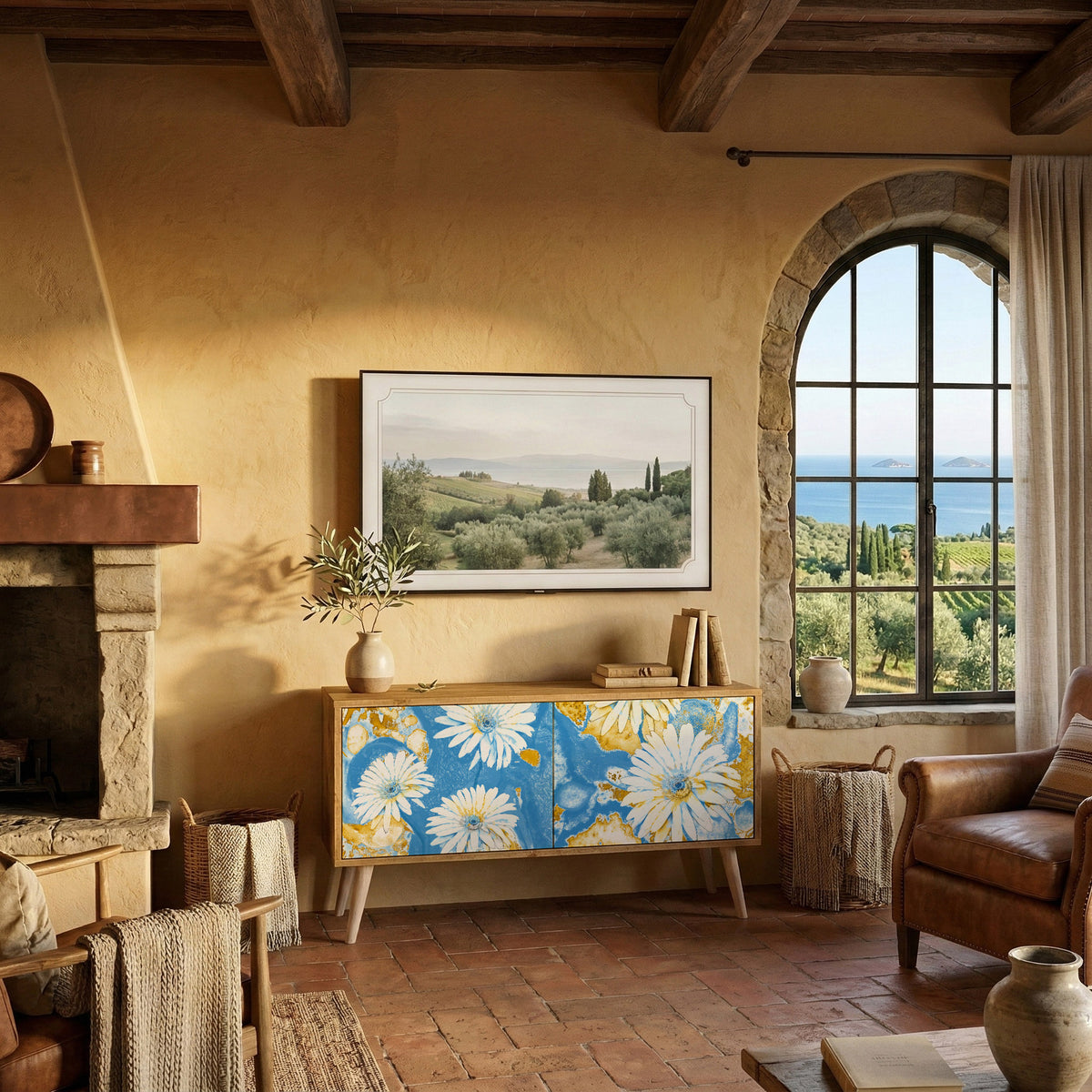 DAISY LUXE Kompaktní dvoudveřový TV stolek