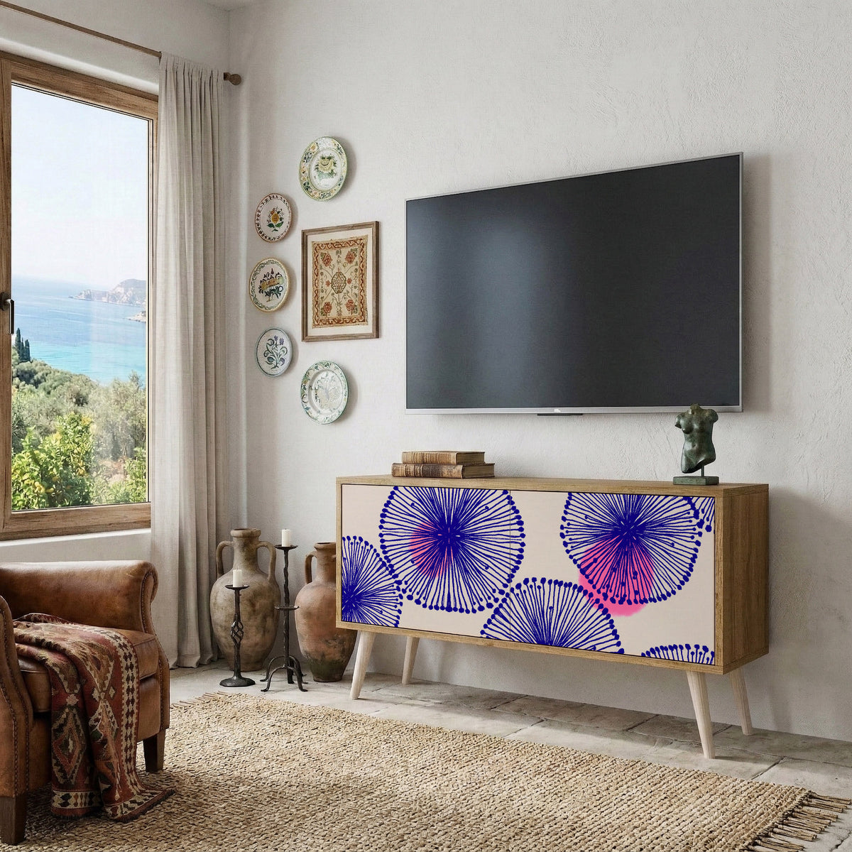 MAGIC NATURE Kompaktní dvoudveřový TV stolek