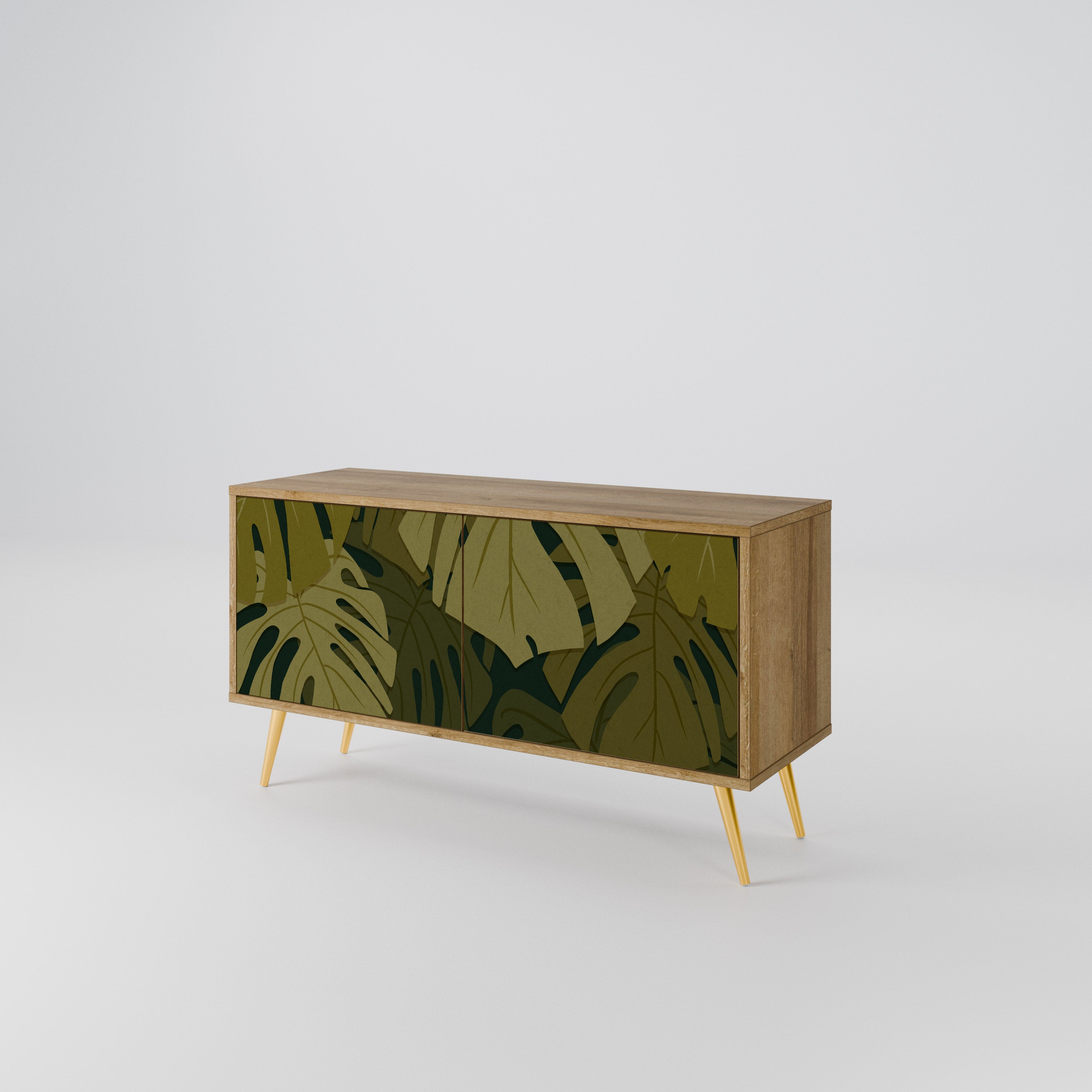 TROPICAL BEAUTY Compact 2-Door TV Cabinet