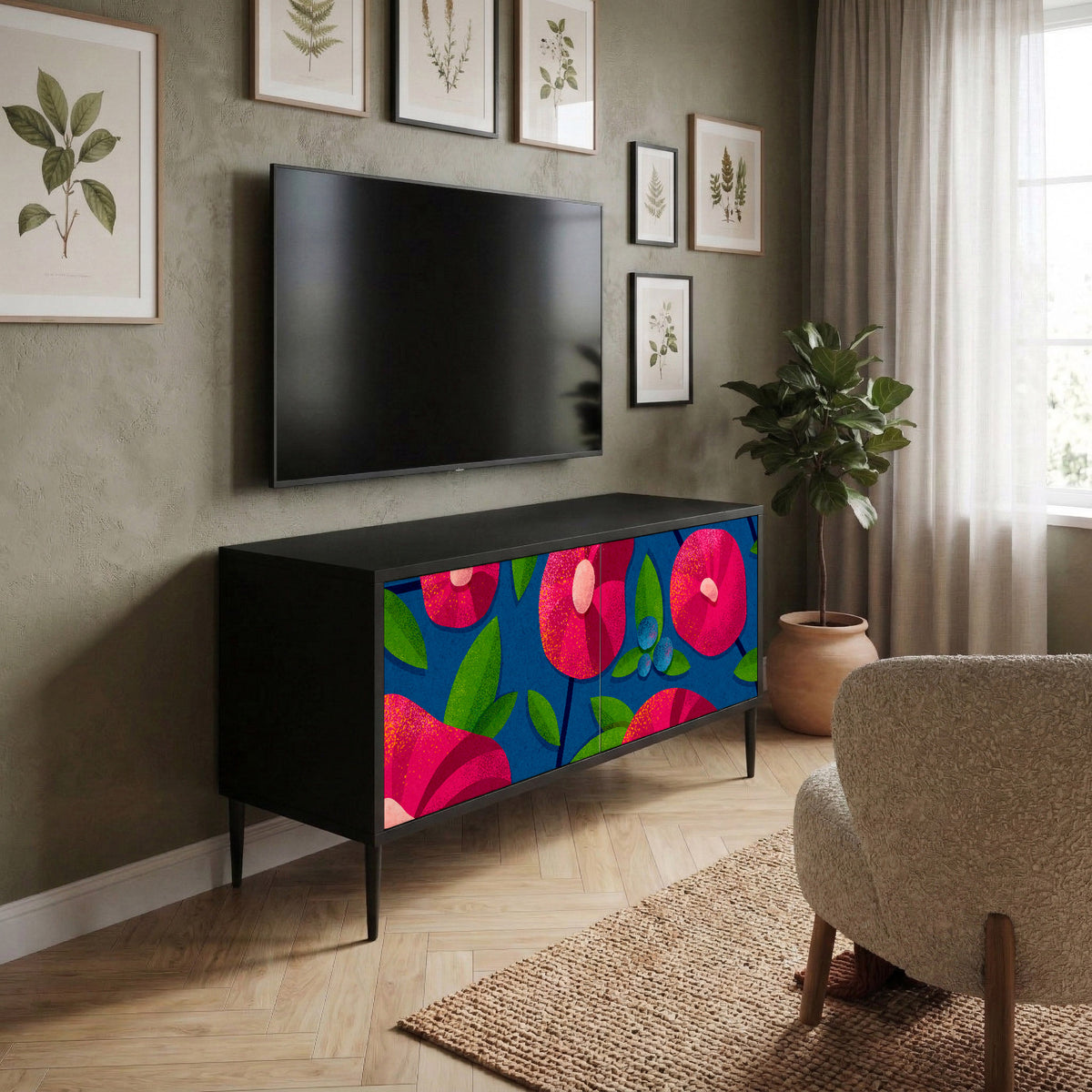 SPRING THOUGHTS Kompaktní dvoudveřový TV stolek