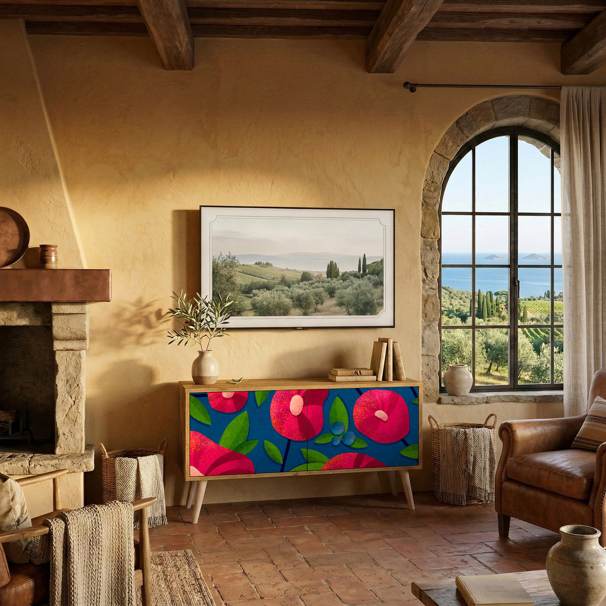 SPRING THOUGHTS Kompaktní dvoudveřový TV stolek