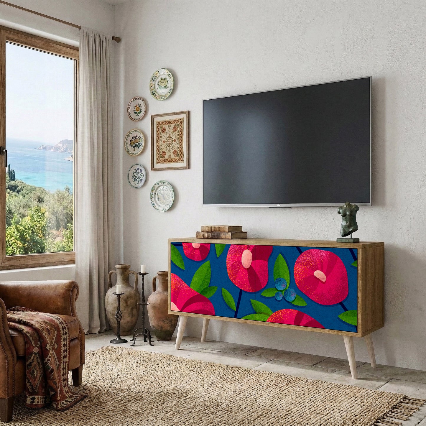 SPRING THOUGHTS Kompaktní dvoudveřový TV stolek