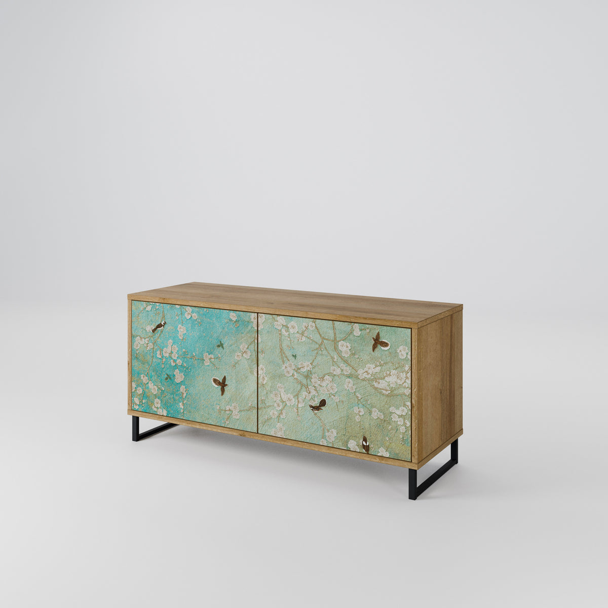 BLOOMING CHARM Kompaktní dvoudveřový TV stolek