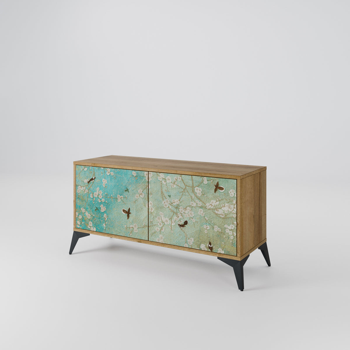 BLOOMING CHARM Kompaktní dvoudveřový TV stolek