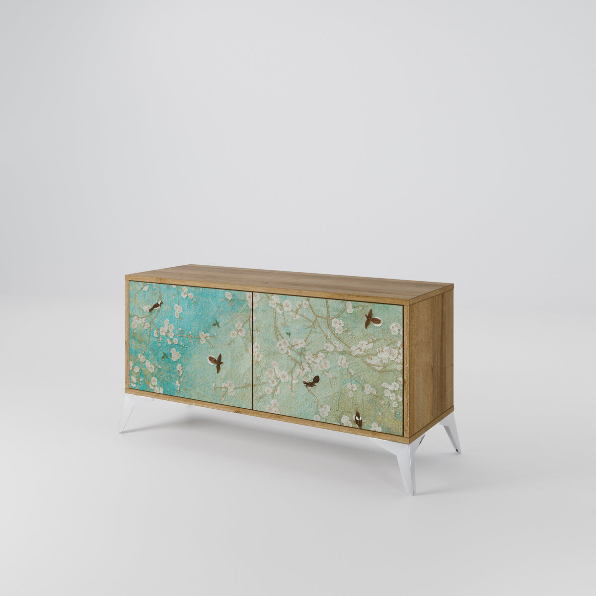 BLOOMING CHARM Kompaktní dvoudveřový TV stolek