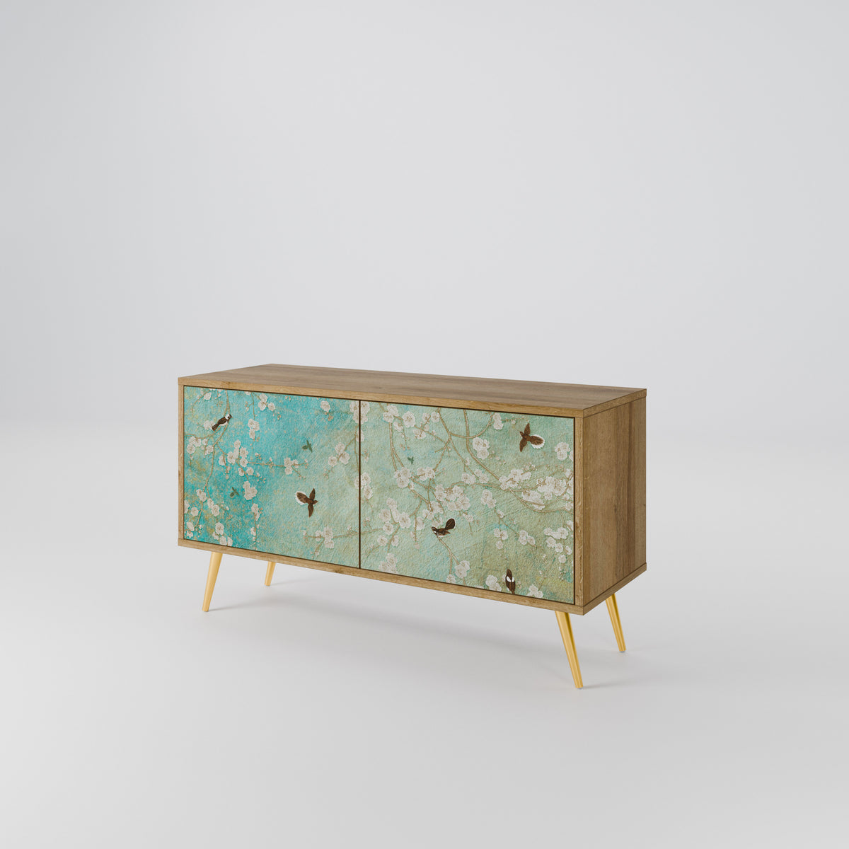 BLOOMING CHARM Kompaktní dvoudveřový TV stolek