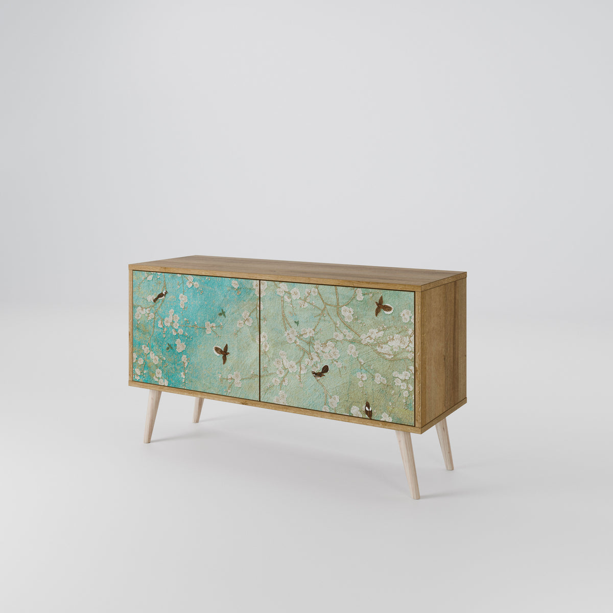 BLOOMING CHARM Kompaktní dvoudveřový TV stolek