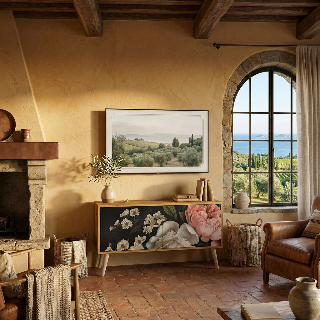 LUSH ELEGANCE Kompaktní dvoudveřový TV stolek