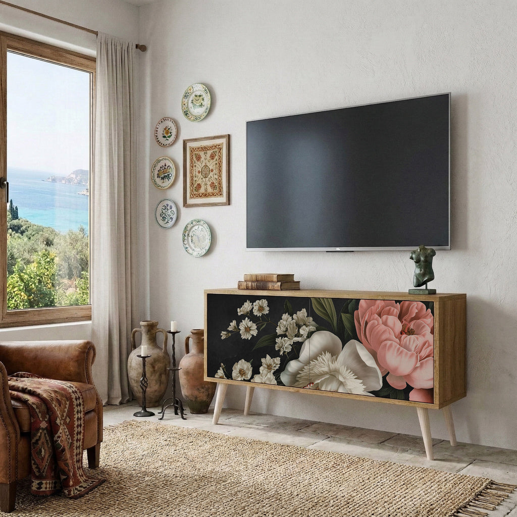 LUSH ELEGANCE Kompaktní dvoudveřový TV stolek