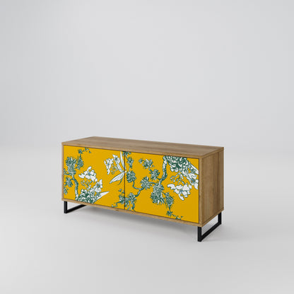 YELLOW CHINOISERIE Kompaktní dvoudveřový TV stolek