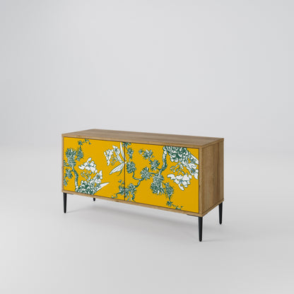 YELLOW CHINOISERIE Kompaktní dvoudveřový TV stolek
