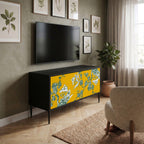 YELLOW CHINOISERIE Kompaktní dvoudveřový TV stolek