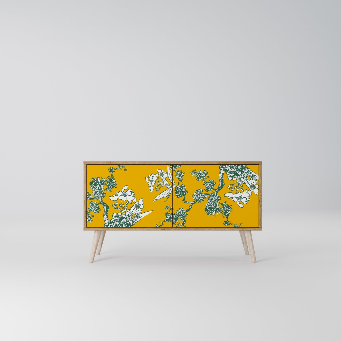 YELLOW CHINOISERIE Kompaktní dvoudveřový TV stolek