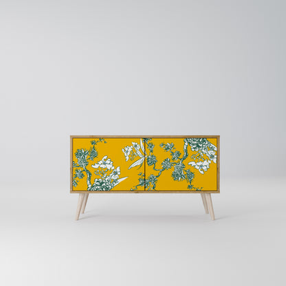 YELLOW CHINOISERIE Kompaktní dvoudveřový TV stolek