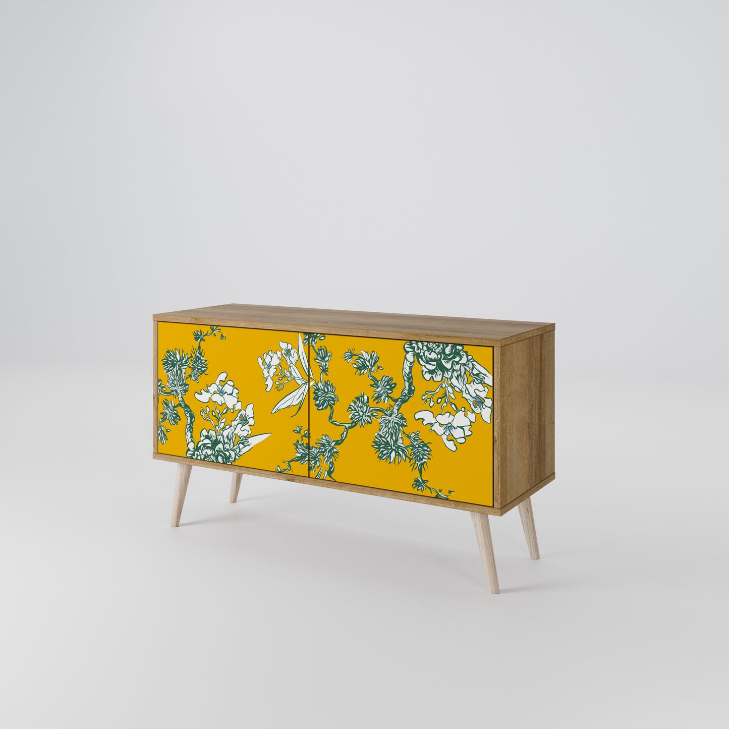 YELLOW CHINOISERIE Kompaktní dvoudveřový TV stolek