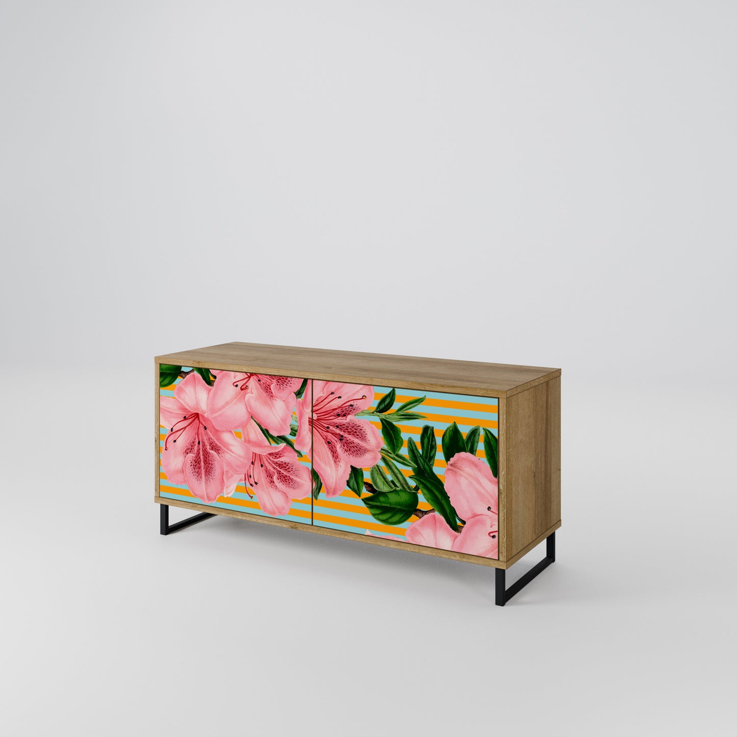 FRAGILE BEAUTY Kompaktní dvoudveřový TV stolek