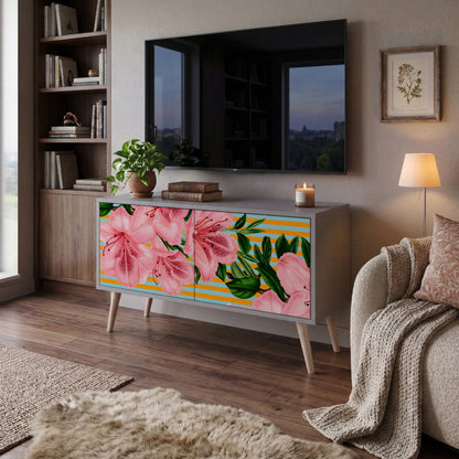 FRAGILE BEAUTY Kompaktní dvoudveřový TV stolek