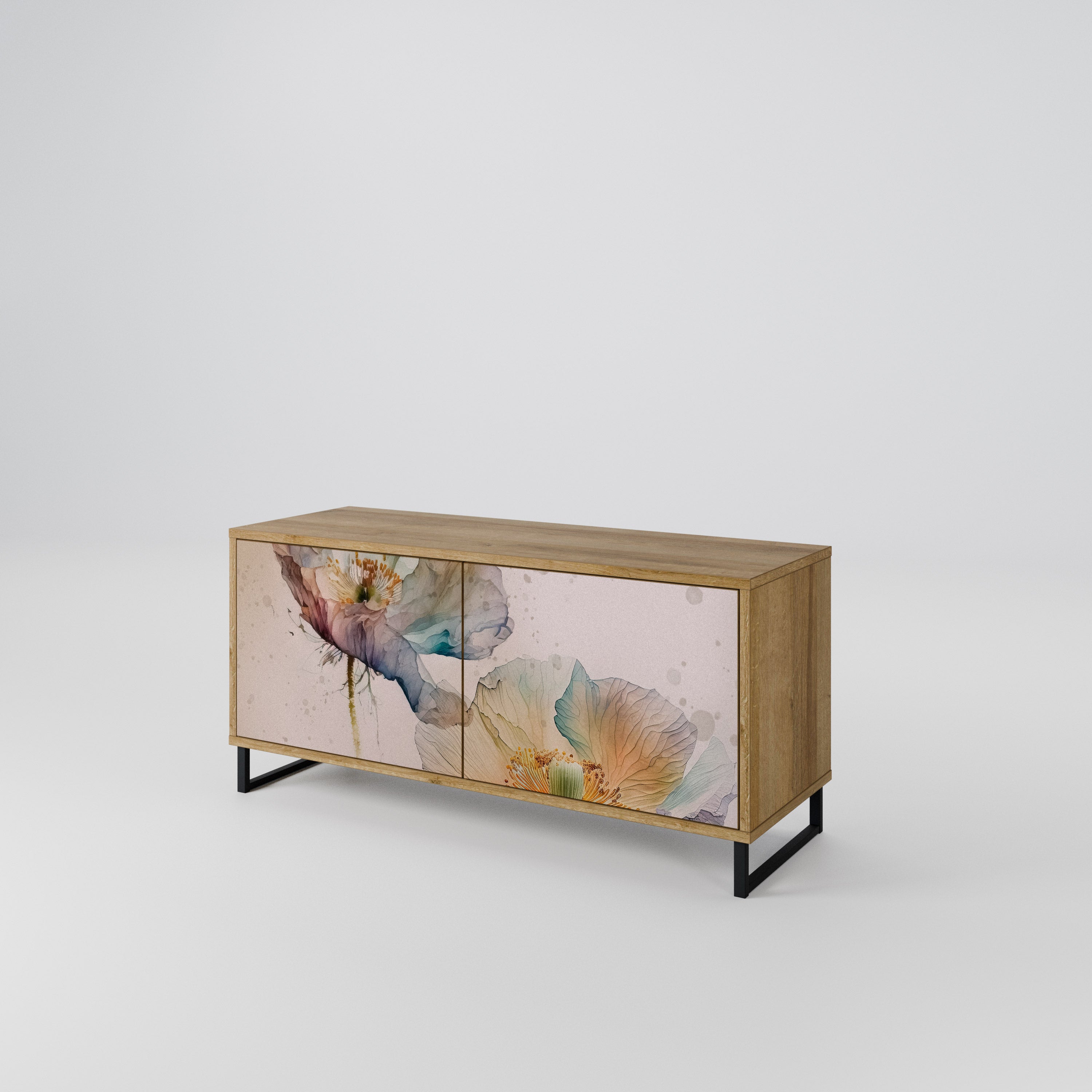 SOFTEN POPPY Compact 2-Door TV Cabinet