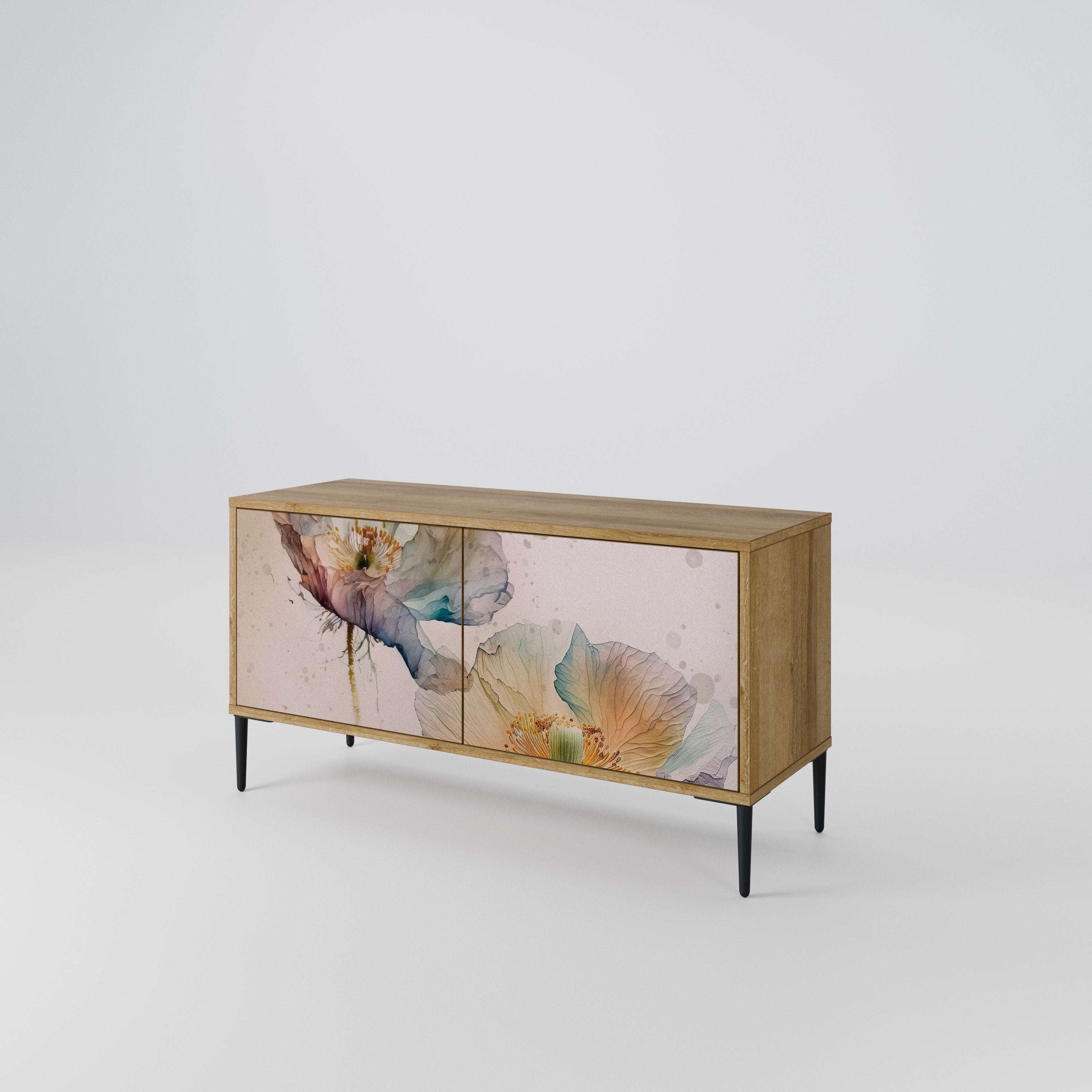 SOFTEN POPPY Compact 2-Door TV Cabinet