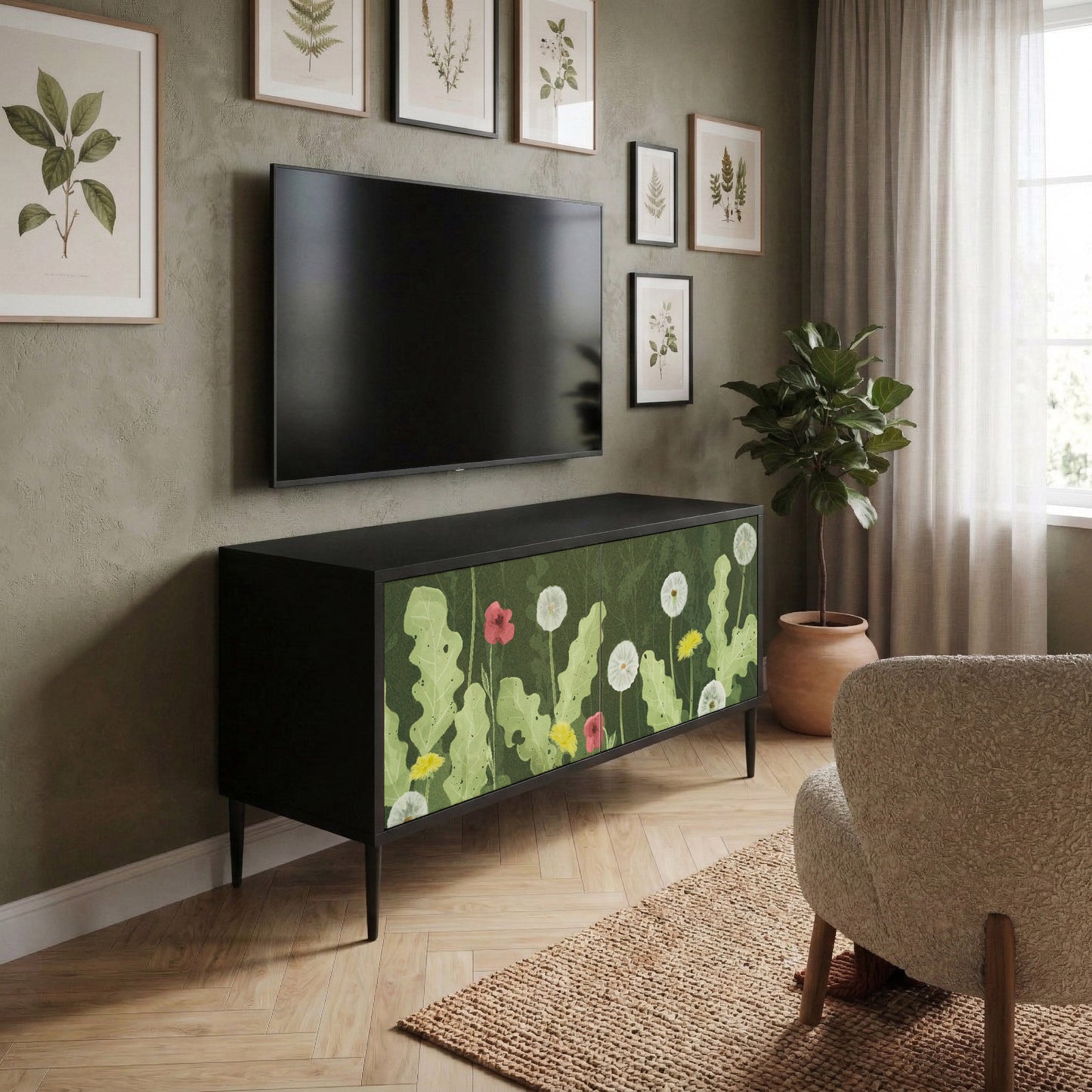 DANDELION AMUSE Kompaktní dvoudveřový TV stolek
