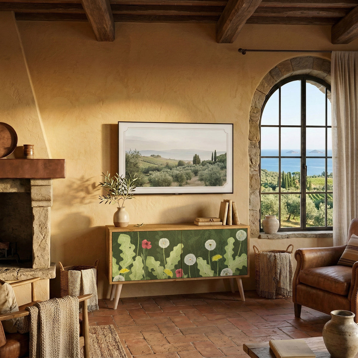 DANDELION AMUSE Kompaktní dvoudveřový TV stolek