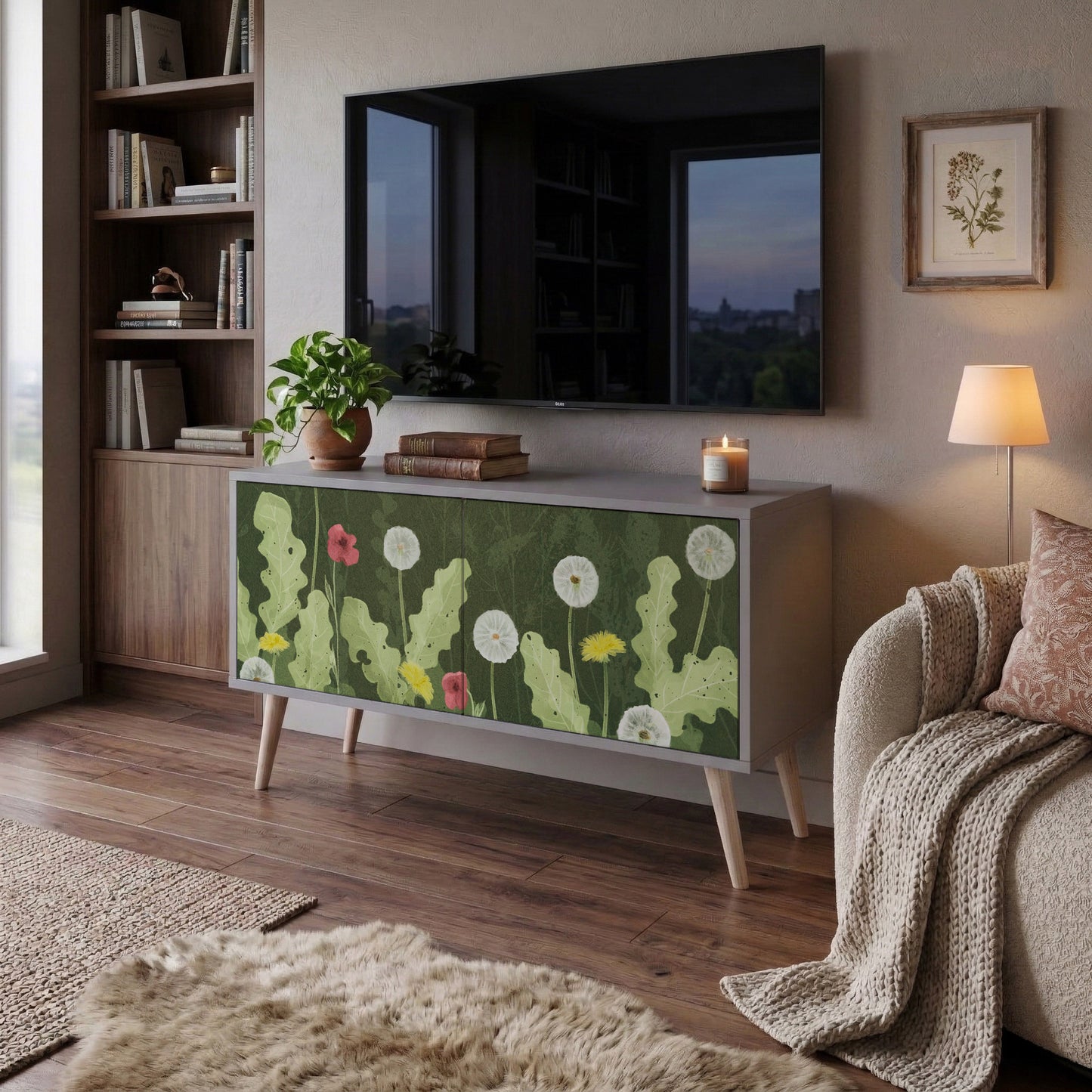 DANDELION AMUSE Kompaktní dvoudveřový TV stolek
