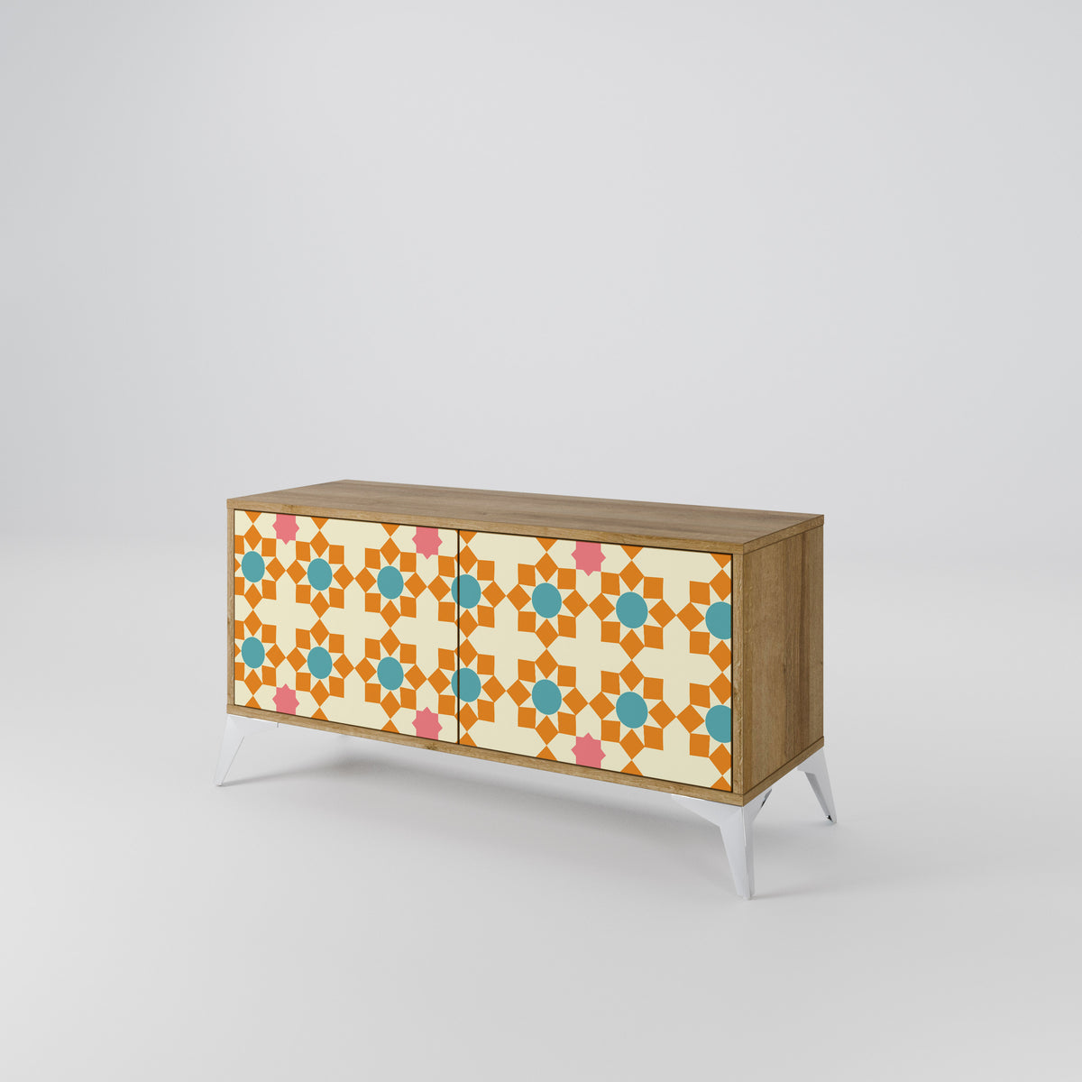 FLORAL DECOR Kompaktní dvoudveřový TV stolek