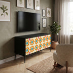 FLORAL DECOR Kompaktní dvoudveřový TV stolek
