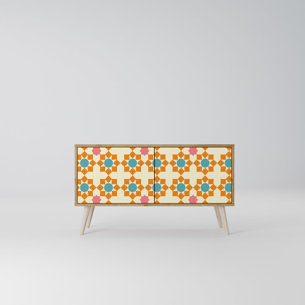 FLORAL DECOR Kompaktní dvoudveřový TV stolek