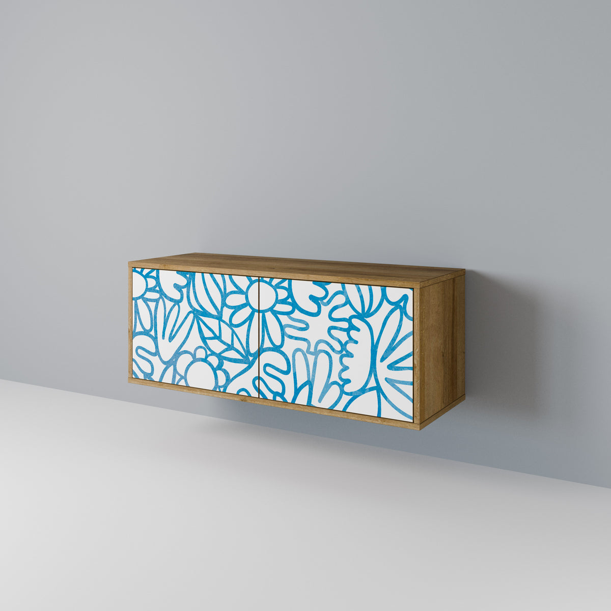 BLOOMY MORNING Kompaktní dvoudveřový TV stolek