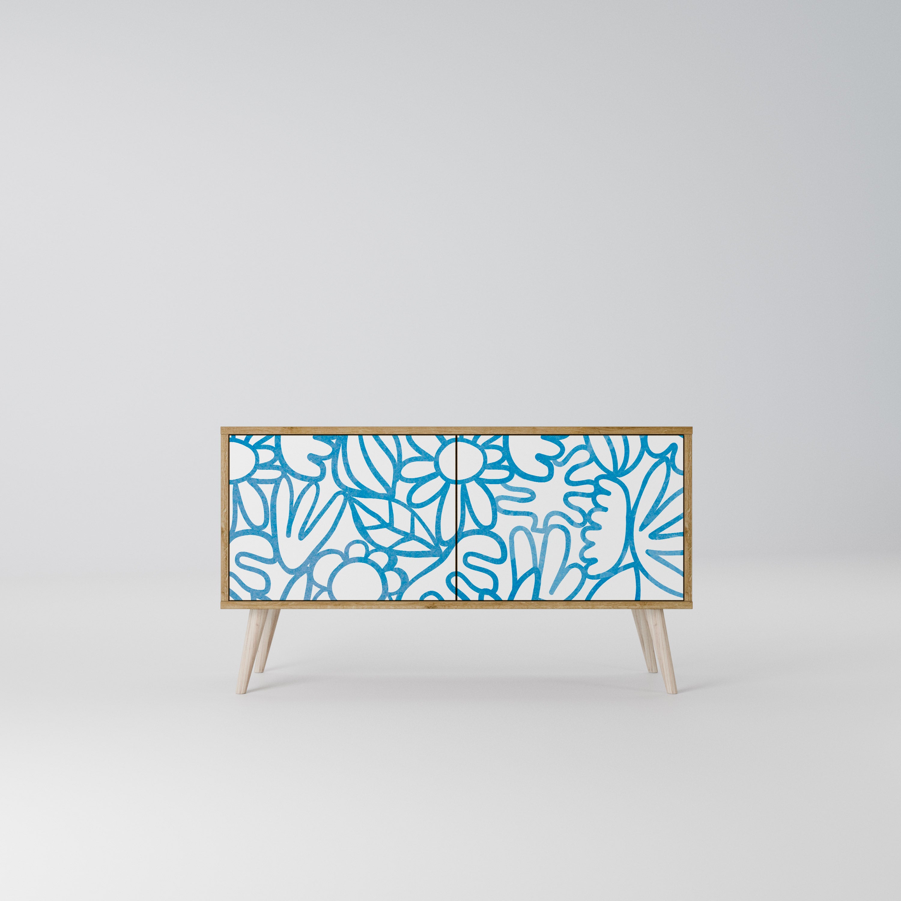 BLOOMY MORNING Kompaktní dvoudveřový TV stolek