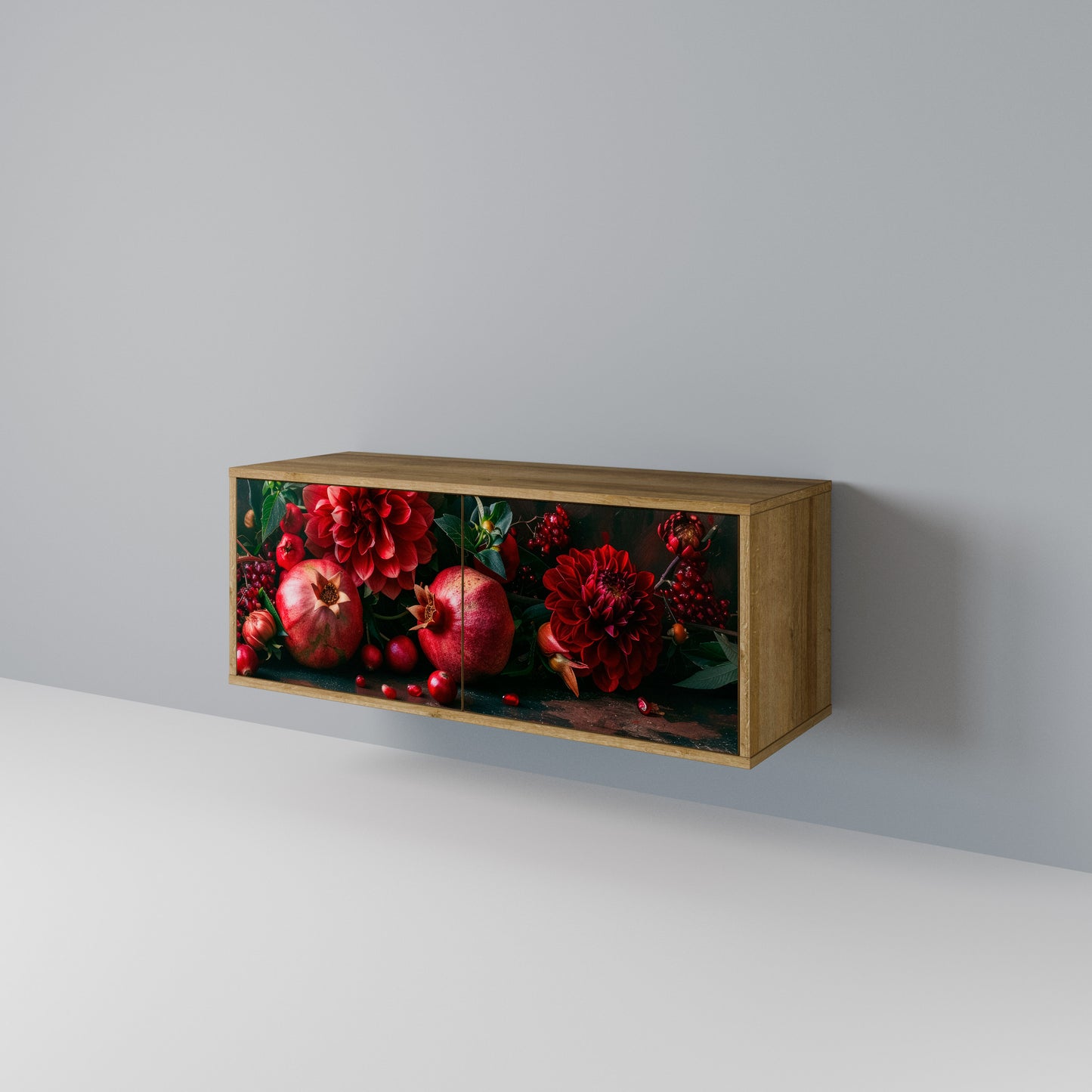 DAHLIAS AND POMEGRANATES Kompaktní dvoudveřový TV stolek