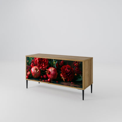 DAHLIAS AND POMEGRANATES Kompaktní dvoudveřový TV stolek
