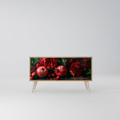 DAHLIAS AND POMEGRANATES Kompaktní dvoudveřový TV stolek