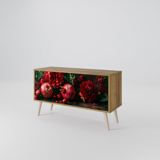 DAHLIAS AND POMEGRANATES Kompaktní dvoudveřový TV stolek