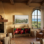 DAHLIAS AND POMEGRANATES Kompaktní dvoudveřový TV stolek