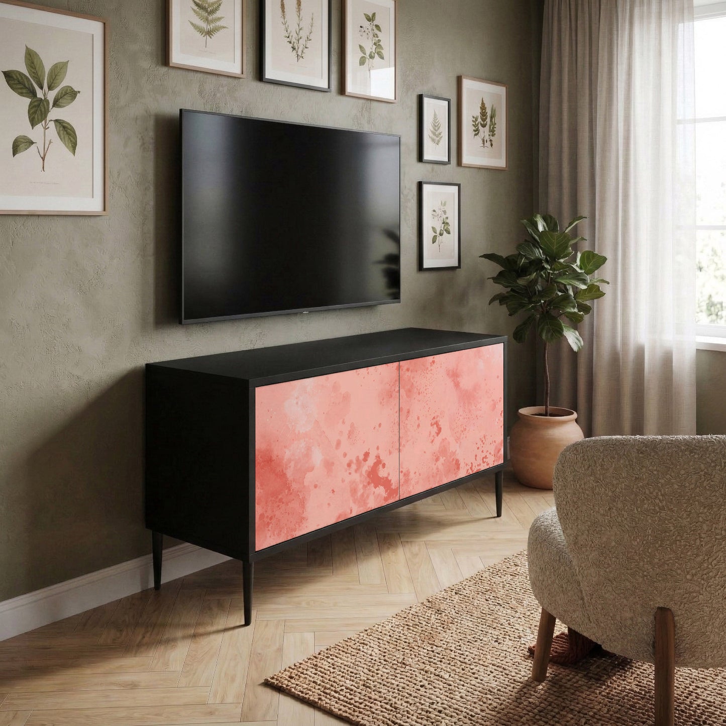 CRANE DANCE Kompaktní dvoudveřový TV stolek