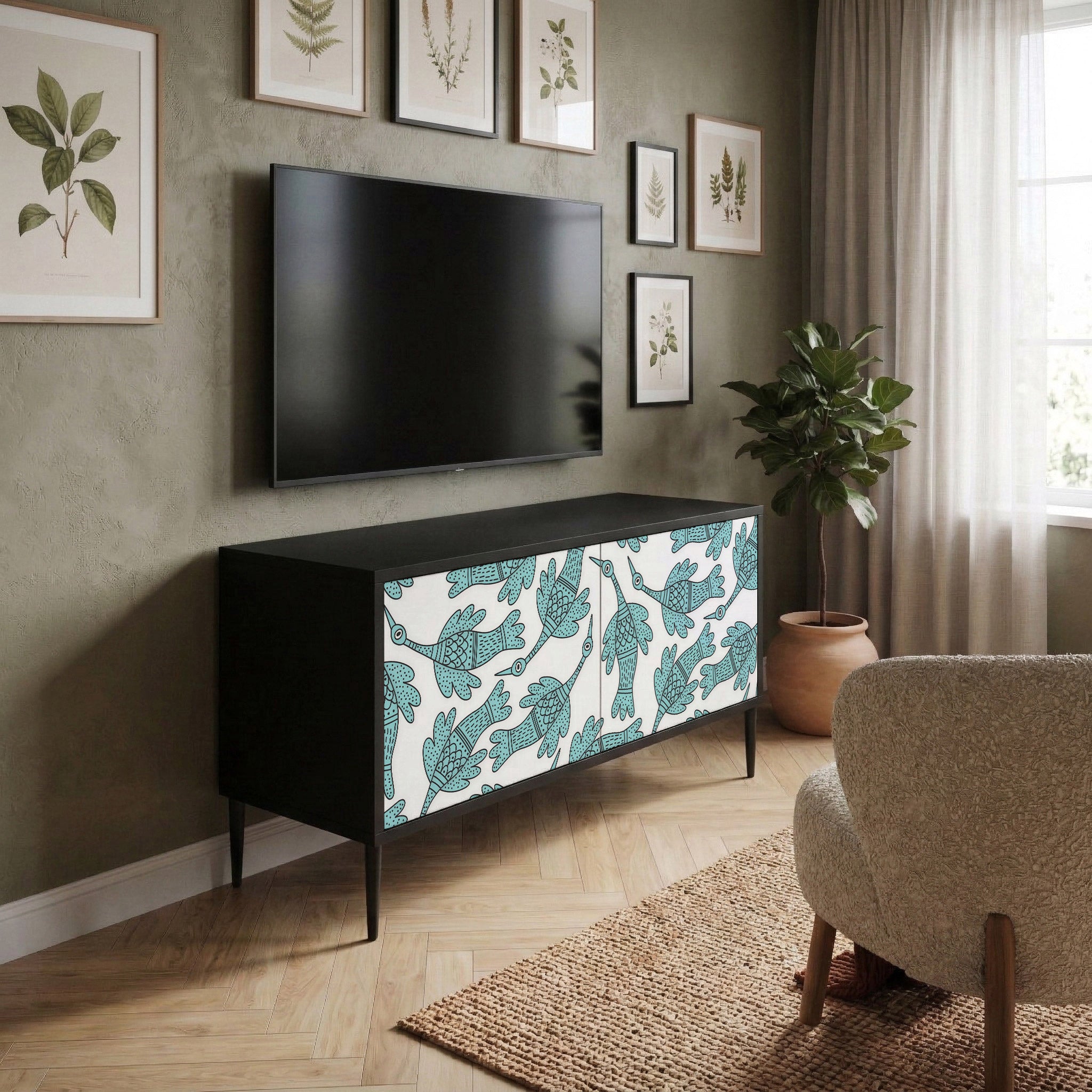 WATERSPOUT SONGIBIRD Kompaktní dvoudveřový TV stolek