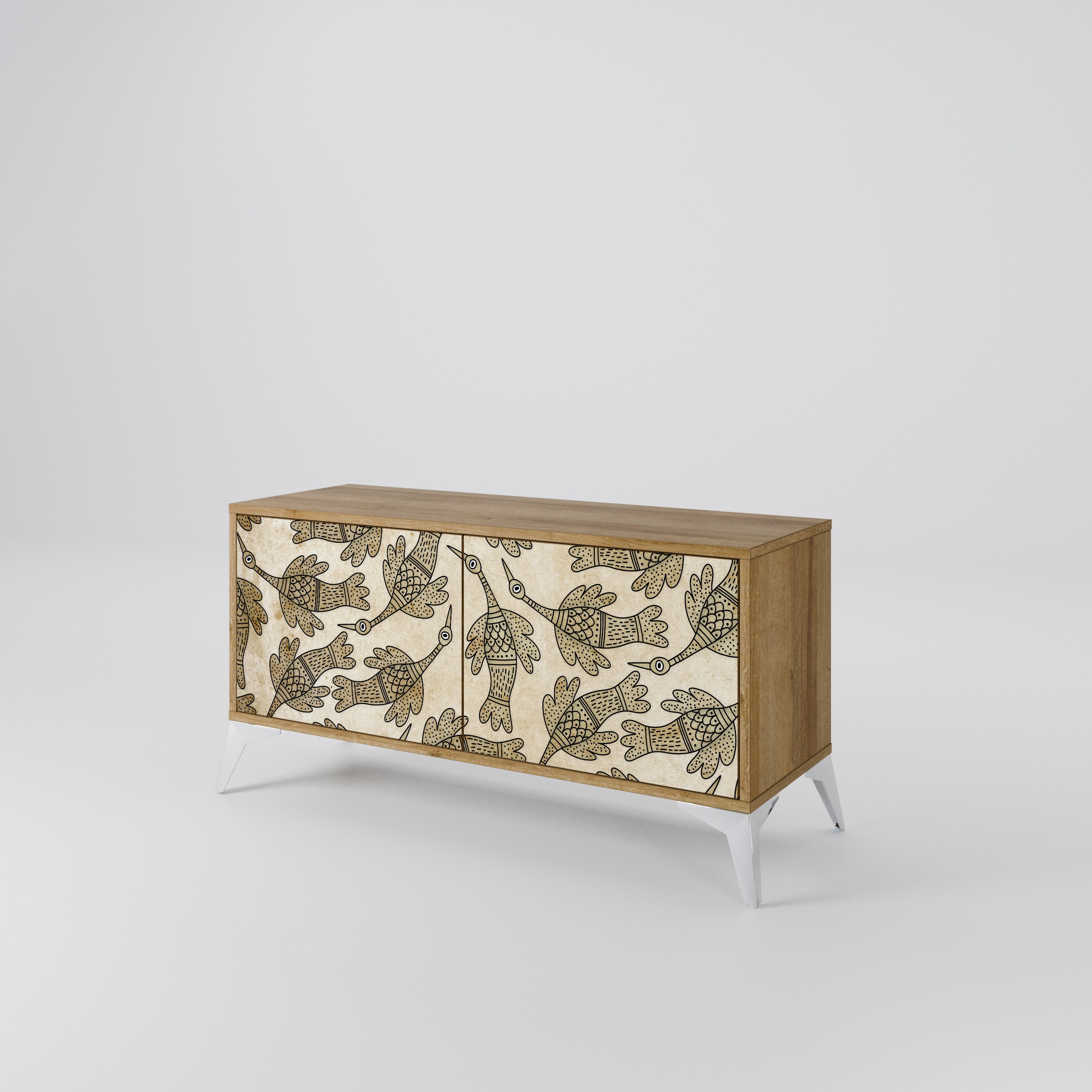 ALMONDINE SONGBIRD Compact 2-Door TV Cabinet