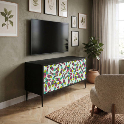 INDIAN FISH Kompaktní dvoudveřový TV stolek