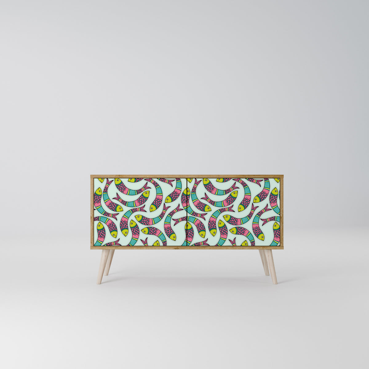 INDIAN FISH Kompaktní dvoudveřový TV stolek