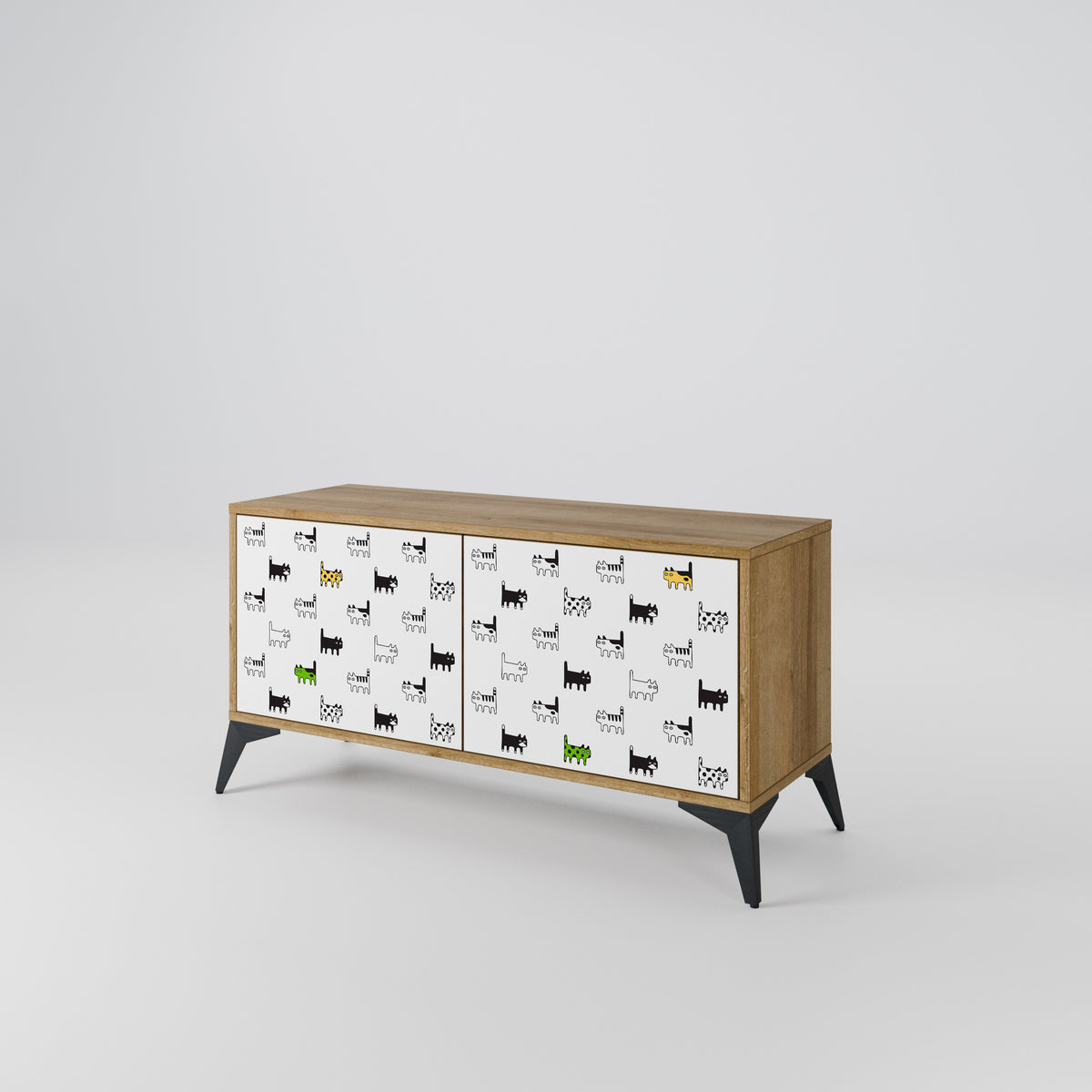 CATS COMPILATION Kompaktní dvoudveřový TV stolek