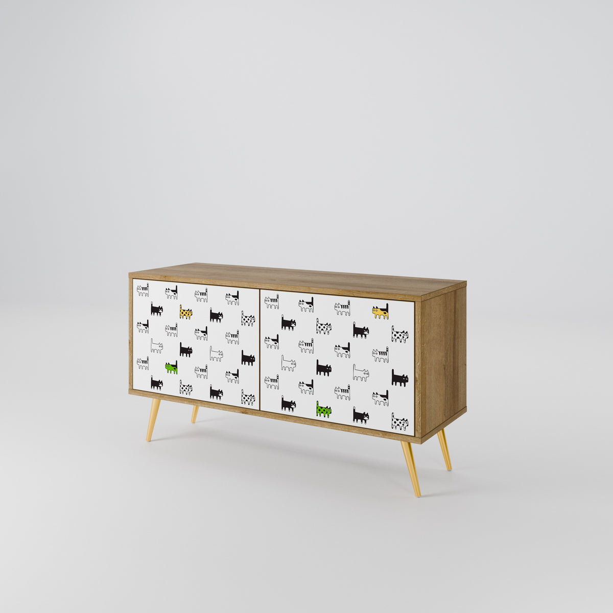 CATS COMPILATION Kompaktní dvoudveřový TV stolek