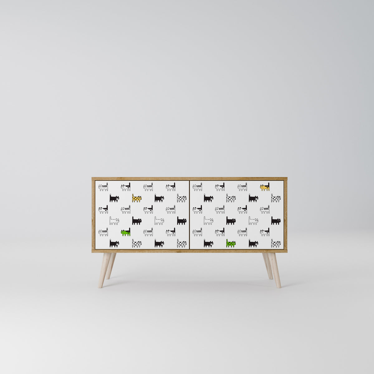 CATS COMPILATION Kompaktní dvoudveřový TV stolek