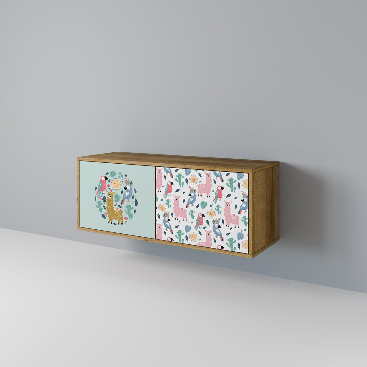 COLORFUL ALPACAS Kompaktní dvoudveřový TV stolek